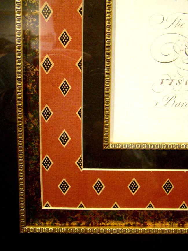 A fabulous pair of 18th century Armorial Engravings in Spectacular frames and matting — image 8